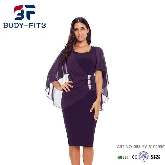 Purple Womens Dresses With Sleeves